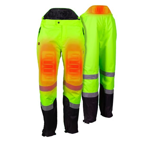Men's Hi Viz Yellow/Black Heated Rain Pant, Bluetooth, XL, 7.4V, Mobile Warming, Mfr#: MWUP15100520